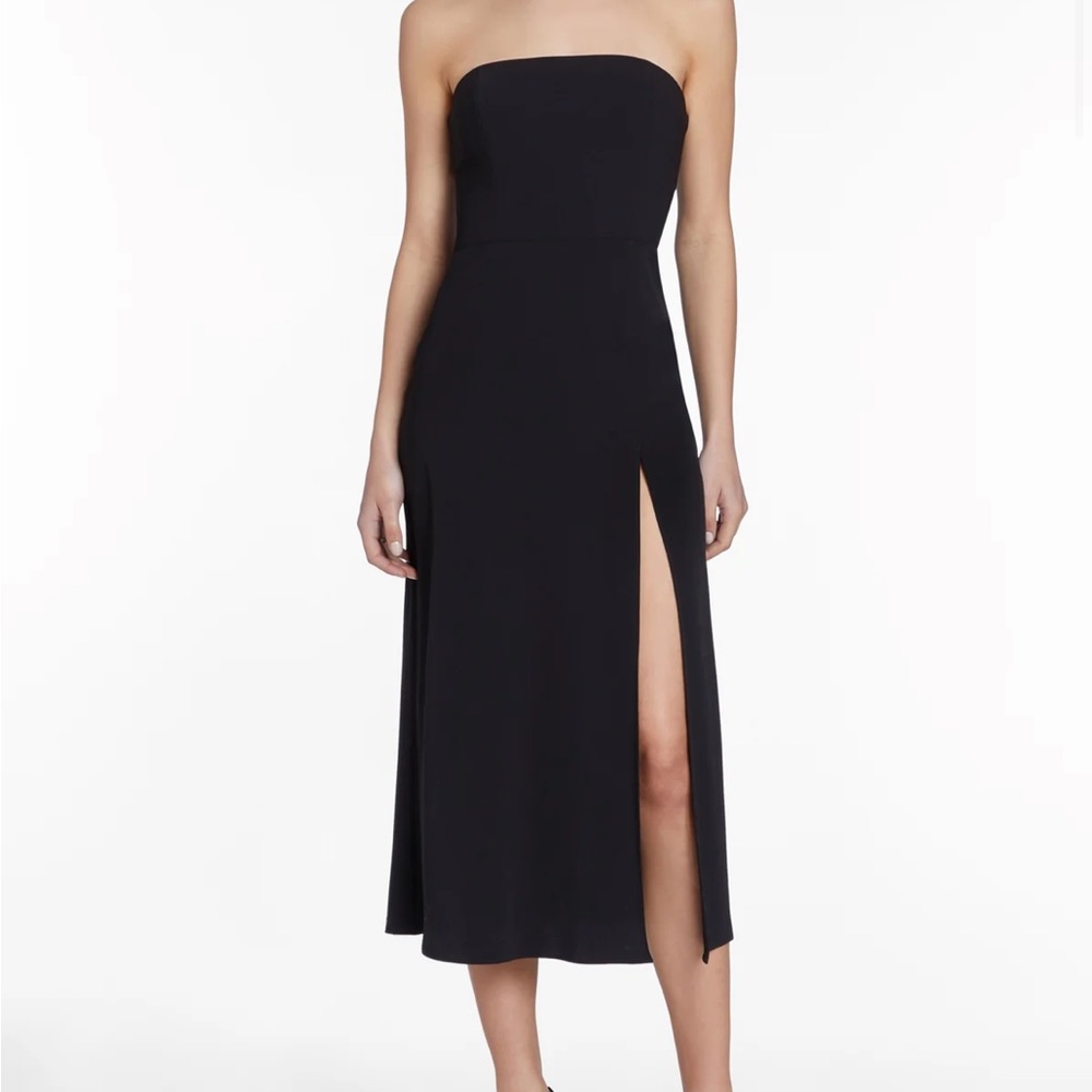 Amanda Uprichard Mandy Midi Dress In Black Gem